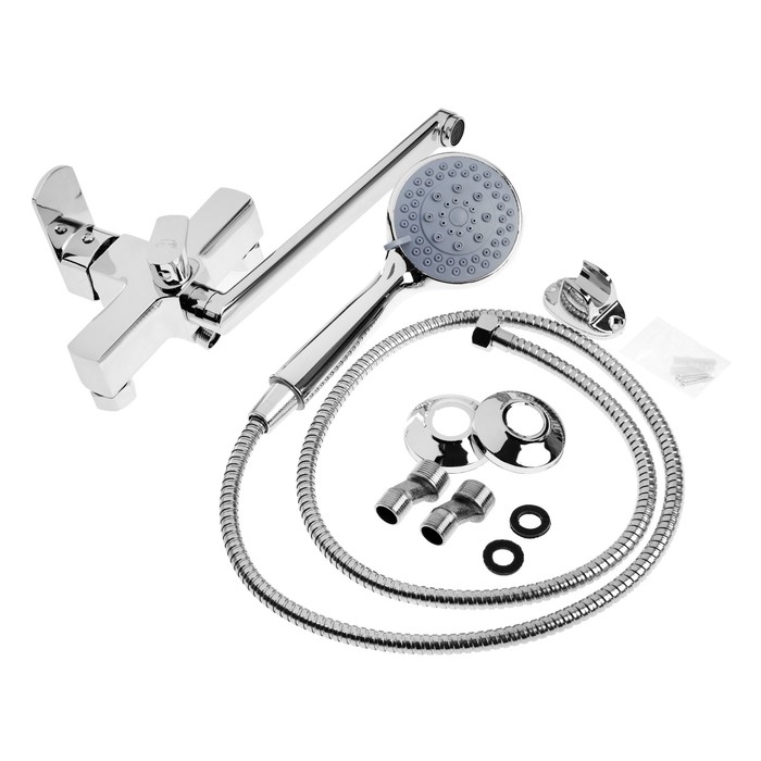 Смеситель для ванны ZEIN Z3849, однорычажный, излив 30 см, душевой набор, лейка 5 реж, хром Смеситель для ванны ZEIN Z3849, однорычажный, излив 30 см, душевой набор, лейка 5 реж, хром