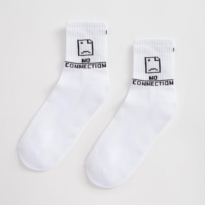 Носки мужские MINAKU &laquo;Game over&raquo;, цвет белый, размер 40-41 (27 см)