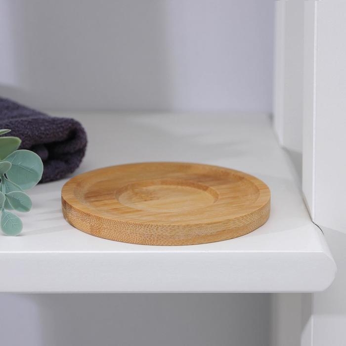 Мыльница бамбуковая, 0,9&times;9,5&times;9,5 см