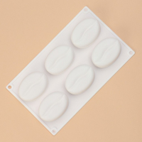 Форма для муссовых десертов и выпечки Доляна «Кофейные зёрна», силикон, 28,5×17×2,5 см, 6 ячеек (8×6 см), цвет белый Форма для муссовых десертов и выпечки Доляна «Кофейные зёрна», силикон, 28,5×17×2,5 см, 6 ячеек (8×6 см), цвет белый