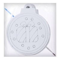 Ёлочное украшение под раскраску &laquo;Подарок&raquo; 4 шт., кисть