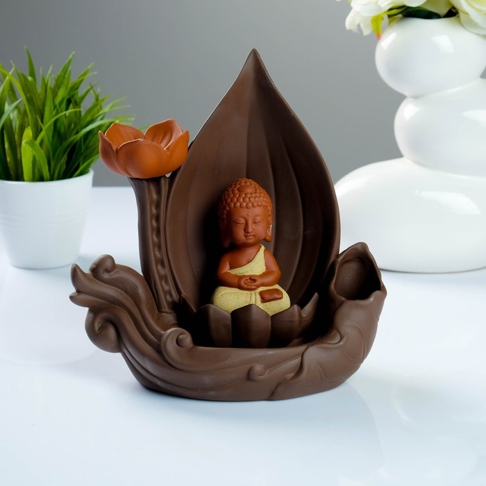 Подставка для благовоний Подставка для благовоний "Будда на лотосе" 12х20х21см