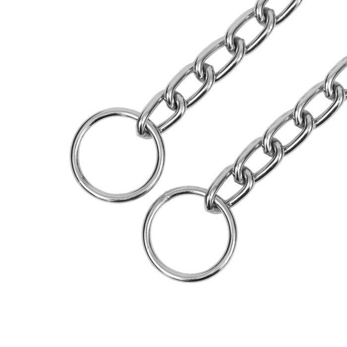 Ошейник - удавка металлический однорядный, 60 см, толщина проволоки 3 мм Ошейник - удавка металлический однорядный, 60 см, толщина проволоки 3 мм