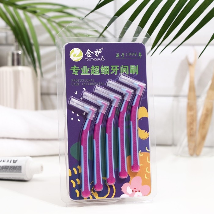 Ершики для брекетов и зубов, набор 5 шт., 0.6 мм Ершики для брекетов и зубов, набор 5 шт., 0.6 мм