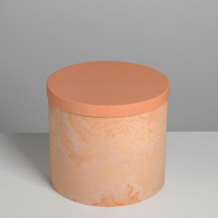 Набор шляпных коробок для цветов 5 в 1, упаковка подарочная, &laquo;Мрамор&raquo;, 14 х 13 см - 22 х 19,5 см