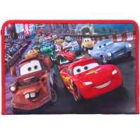 Папка для труда А4 с пеналом, на молнии, текстиль, Тачки Папка для труда А4 с пеналом, на молнии, текстиль, Тачки