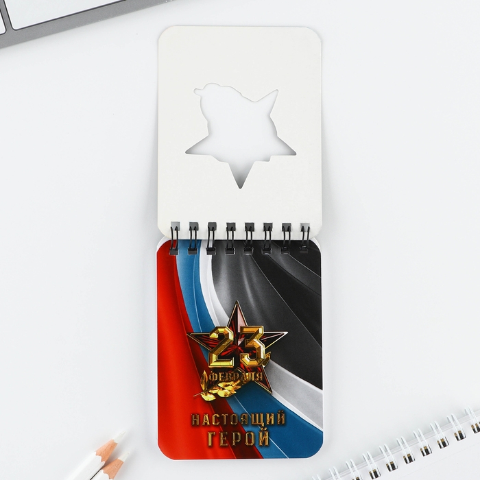 Подарочный набор &laquo;Настоящий герой&raquo;: блокнот и ручка пластик