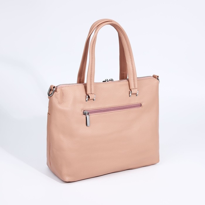 Сумка-тоут на молнии, 2 наружных кармана, цвет розовый Сумка-тоут на молнии, 2 наружных кармана, цвет розовый