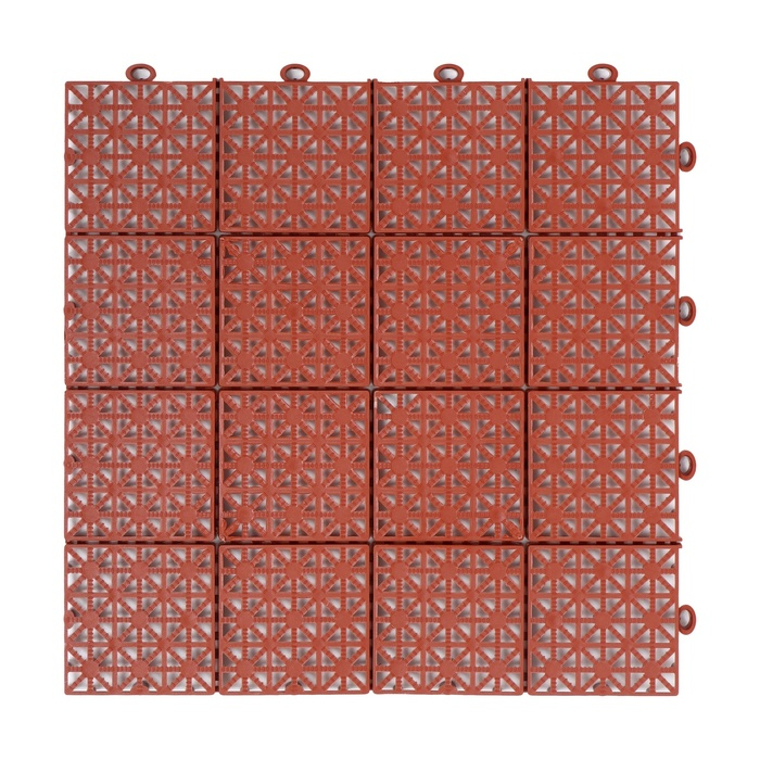 Универсальное покрытие POL-PLAST 30 х 30 см, терракот, набор 9 шт.