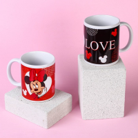 Набор парных кружек, 350 мл "Любовь", Микки и друзья