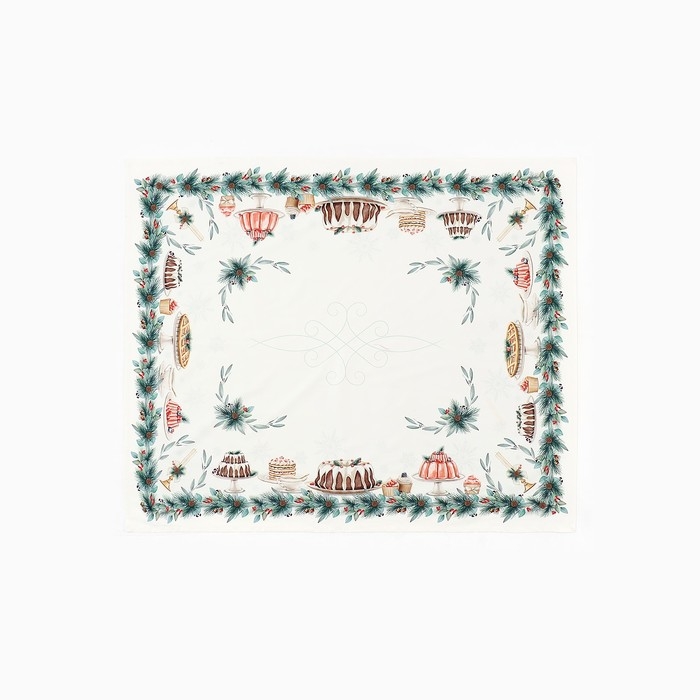 Набор столовый  New Years treat скат.150х180см +/-3см с ВГМО, салф.40х40см-8 шт, 100%хл