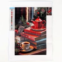 Алмазная мозаика на новый год с частичным заполнением на холсте «Новогоднее настроение», 20 х 30 см, новогодний набор для творчества Алмазная мозаика на новый год с частичным заполнением на холсте «Новогоднее настроение», 20 х 30 см, новогодний набор для творчества