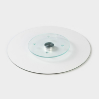 Подставка стеклянная для торта вращающаяся Доляна &laquo;Лаванда&raquo;, d=32 см ㅤ