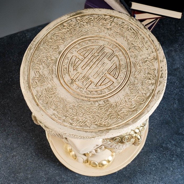 Подставка "Три слона" слоновая кость, 43х28х28см