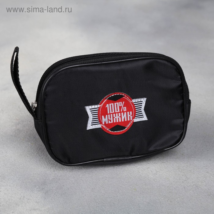 Набор дорожный для обуви &laquo;100% мужик&raquo;: щётка 2 шт., губка, лопатка