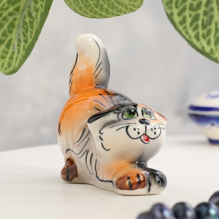 Сувенир  &laquo;Котик&raquo; , трехцветный, гжель, микс