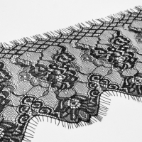 Кружево реснички, 150 мм × 3 ± 0,5 м, цвет чёрный Кружево реснички, 150 мм × 3 ± 0,5 м, цвет чёрный