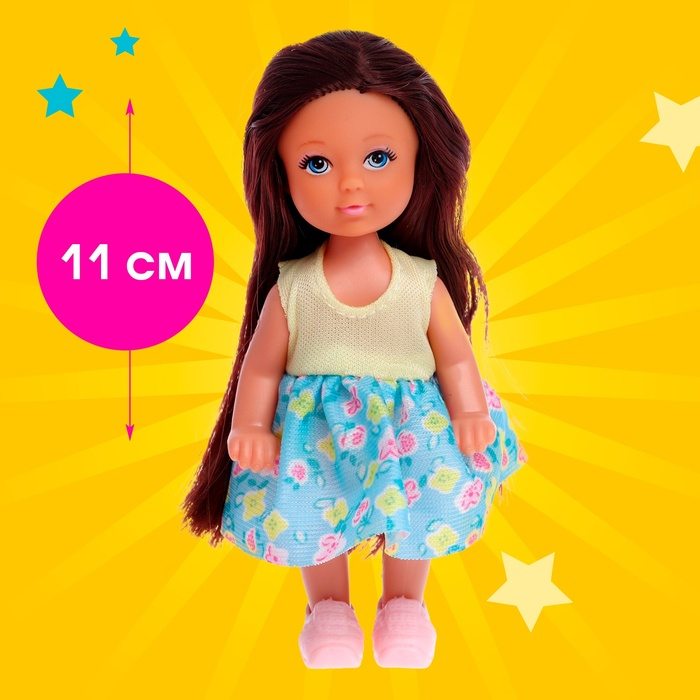 Кукла малышка Lyna с мопедом и аксессуарами, МИКС