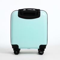Чемодан малый 18", отдел на молнии, 4 колеса, цвет бирюзовый Чемодан малый 18", отдел на молнии, 4 колеса, цвет бирюзовый