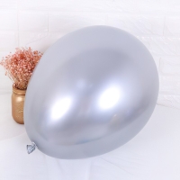 Шар латексный 18", хром, серебро, набор 10 шт.