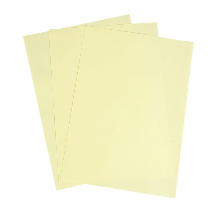 Бумага цветная А4, 50 листов Calligrata Пастель, жёлтая, 80 г/м&sup2;