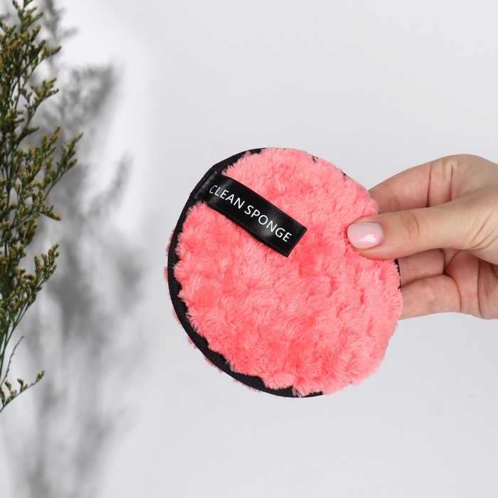 Спонж для умывания, d = 11 см, с подвесом, цвет МИКС