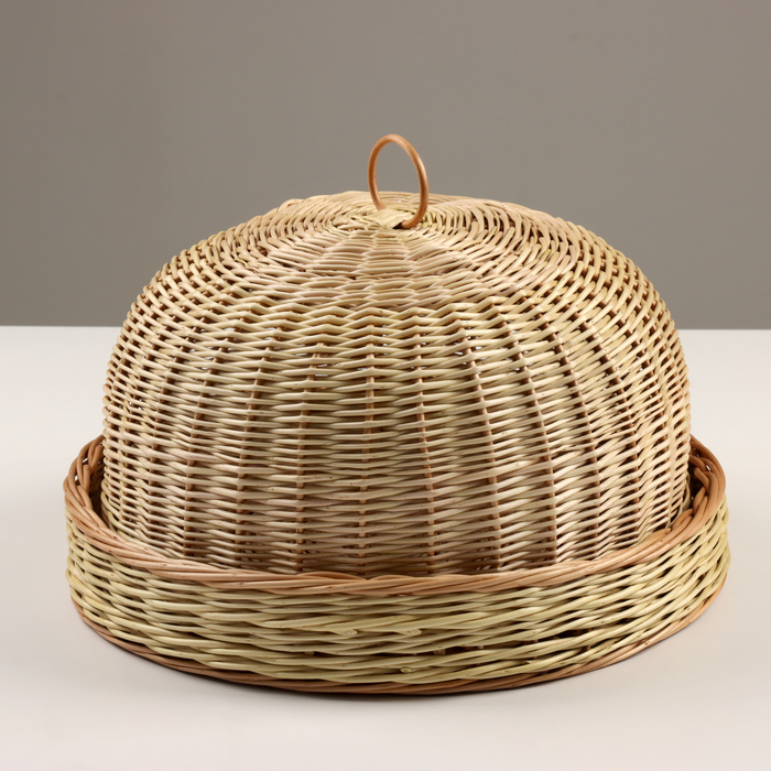 Хлебница круглая с крышкой, D=32 см