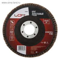 Круг лепестковый торцевой ЛОМ, 115 х 22 мм, Р100 Круг лепестковый торцевой ЛОМ, 115 х 22 мм, Р100