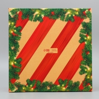 Коробка подарочная &laquo;Новогодняя посылка&raquo;, 26.2 х 26.2 х 14 см, Новый год