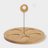 Набор салатников керамических на деревянной подставке «Эстет. Лепесток», 5 предметов: 90 мл, цвет белый Набор салатников керамических на деревянной подставке «Эстет. Лепесток», 5 предметов: 90 мл, цвет белый