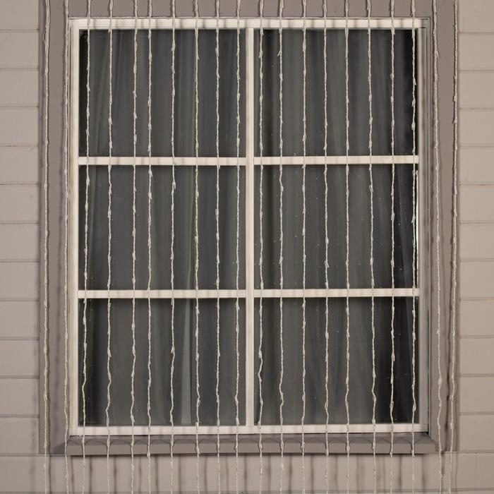 Гирлянда &laquo;Водопад&raquo; 2 &times; 6 м, IP44, УМС, белая нить, 1500 LED, свечение белое, 8 режимов, 220 В