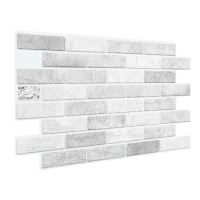 Панель ПВХ кирпич Дымчатый 485х960 Панель ПВХ кирпич Дымчатый 485х960