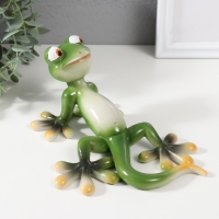 Сувенир полистоун "Зелёный геккон загорает" 18х14,5х8,5 см Сувенир полистоун "Зелёный геккон загорает" 18х14,5х8,5 см