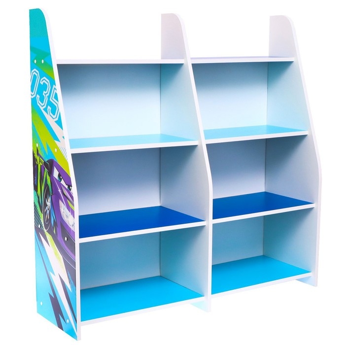 Стеллаж с сужением &laquo;Тачки&raquo;, три полки