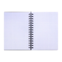 Тетрадь А6 на спирали, 80 листов в клетку, ErichKrause Accent, пластиковая обложка, на резинке, блок офсет 100% белизна, МИКС