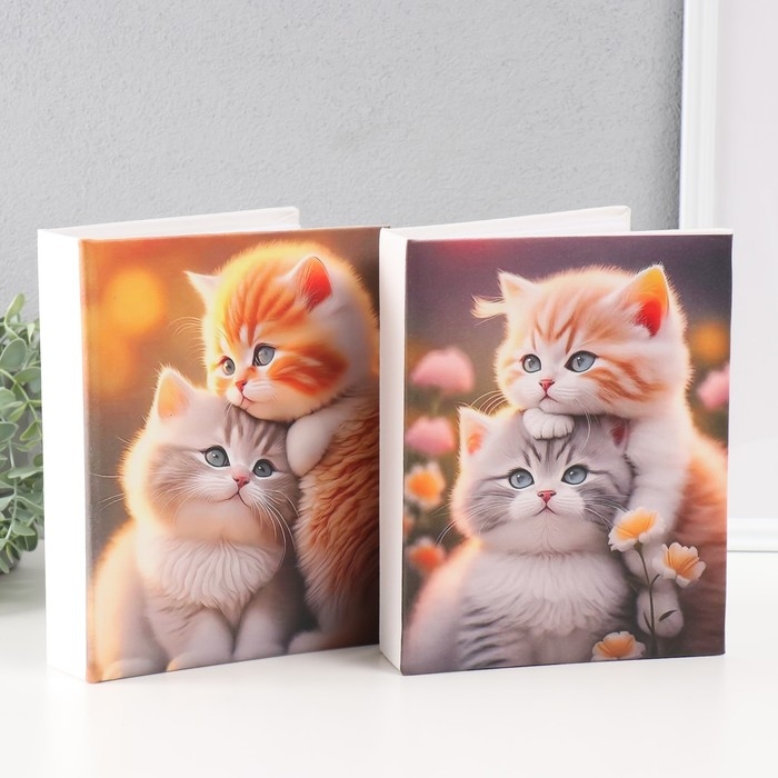 Фотоальбом на 200 фото 10х15 см "Пушистые котята" кожзам МИКС 5х17,5х22 см