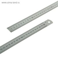Линейка металлическая, 1 м, серебристая