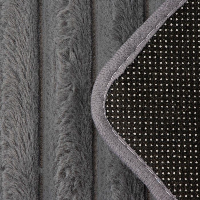 Коврики для ванной и туалета SAVANNA &laquo;Оливия&raquo;, 2 шт, 40&times;50 см, 50&times;80 см, цвет серый