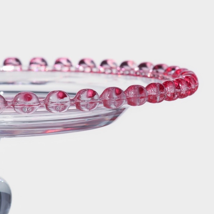 Подставка для пирожных стеклянная &laquo;Розе&raquo;, 19,5&times;10 см