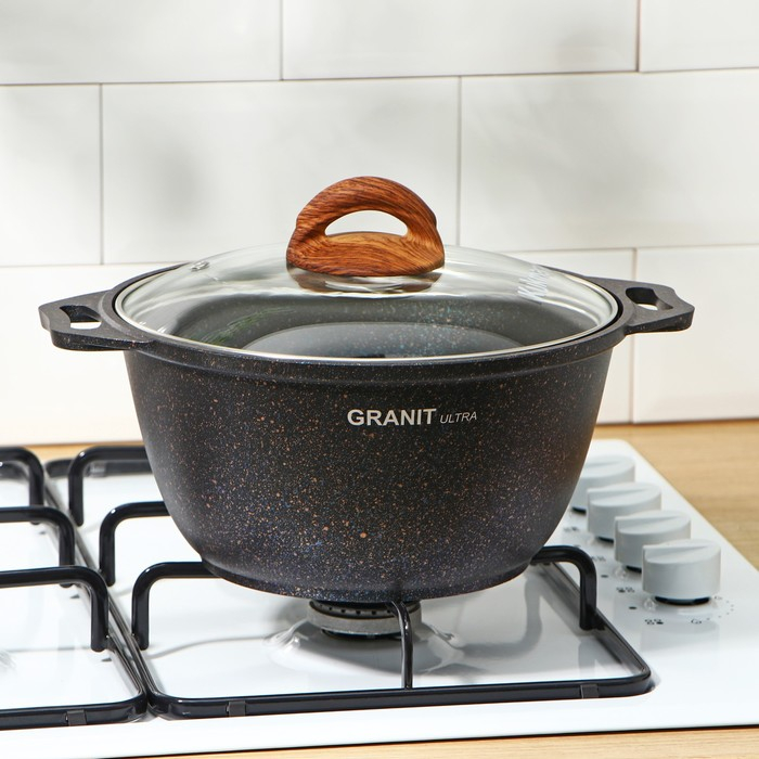 Кастрюля Granit ultra, 3 л, d=22 см, h=12.5 см, антипригарное покрытие