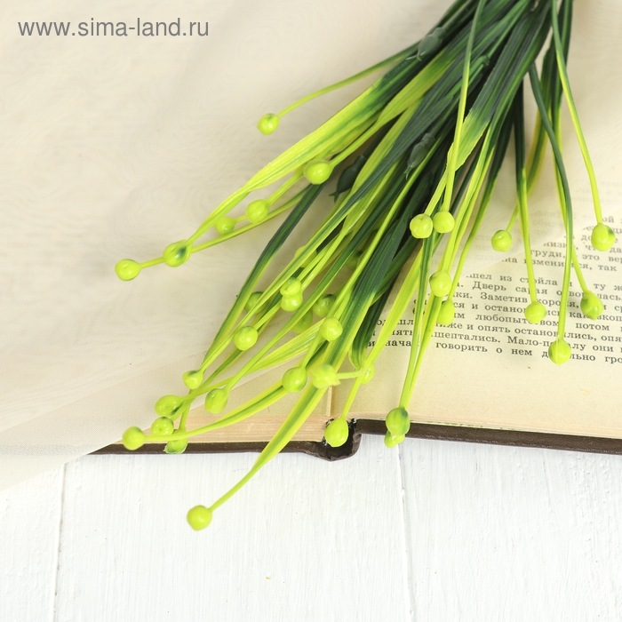 Букет "Травка с шариками" 27 см, микс