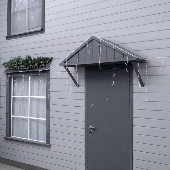 Гирлянда «Бахрома» 12 × 0.7 м, IP44, УМС, белая нить, 240 LED, свечение белое, 220 В Гирлянда «Бахрома» 12 × 0.7 м, IP44, УМС, белая нить, 240 LED, свечение белое, 220 В