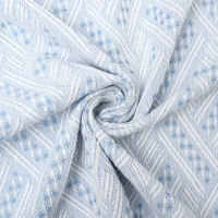 Плед Этель Home 130*180см , цв.голубой,80%хлопок, 20% п/э