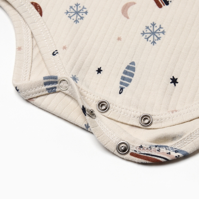 Боди с воланами Крошка Я "Новогодние игрушки", рост 62-68 см