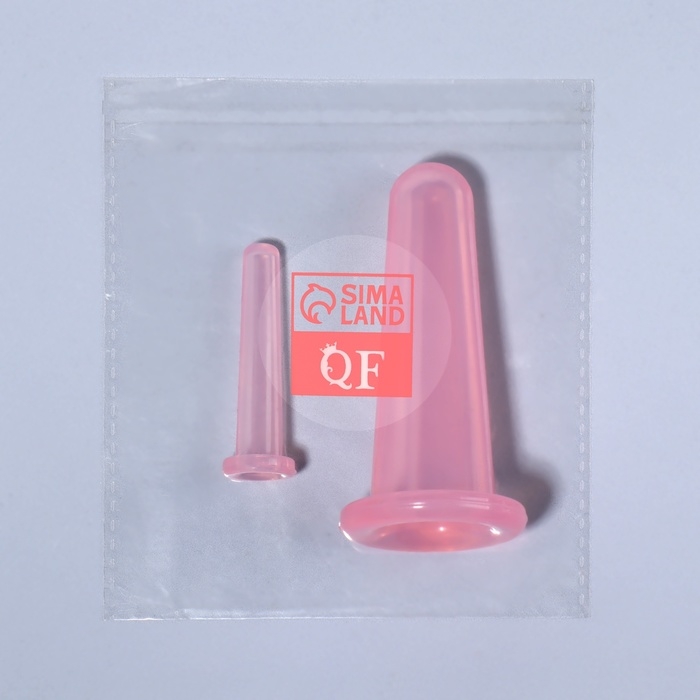 Набор вакуумных банок для массажа, силиконовые, d=1,6/3,9 см, 2 шт, цвет розовый Набор вакуумных банок для массажа, силиконовые, d=1,6/3,9 см, 2 шт, цвет розовый