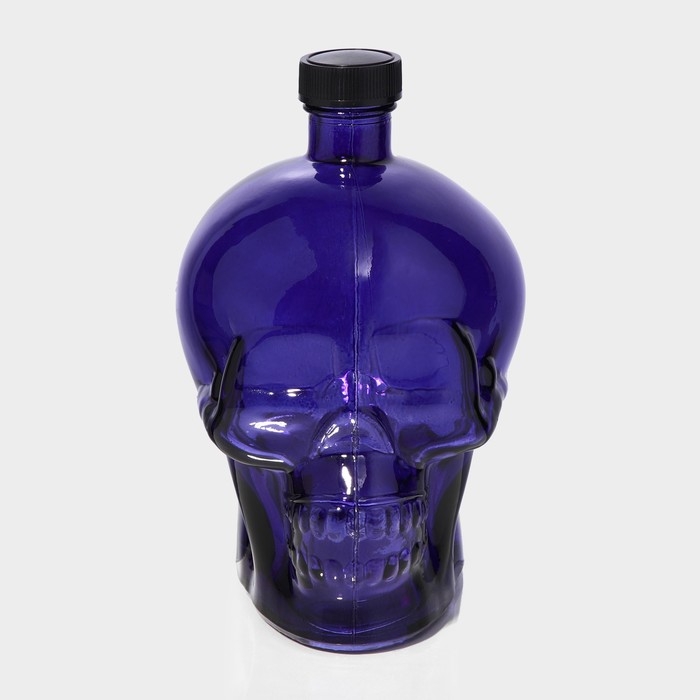 Бутылка стеклянная &laquo;Череп&raquo;, 0,77 л, цвет фиолетовый