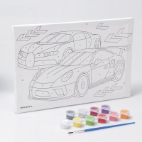 Картина по номерам для детей &laquo;Быстрые тачки&raquo;, 20 х 30 см