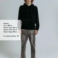 Худи унисекс Prima Vista, черное, размер XL