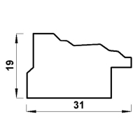 Фоторамка пластик "МИРАМ" 30х40 см, 653162-15 (пластиковый экран)