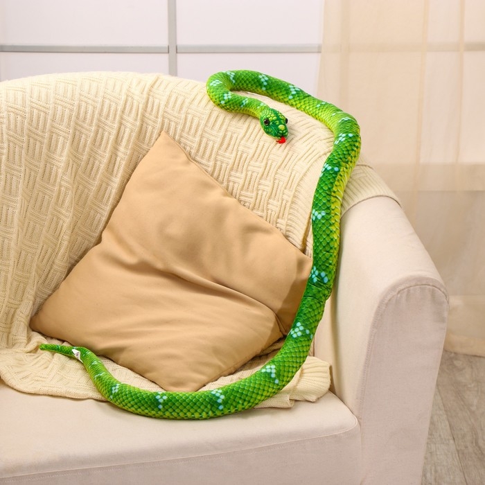 Мягкая игрушка &laquo;Змея&raquo;, 140 см, цвет зелёный